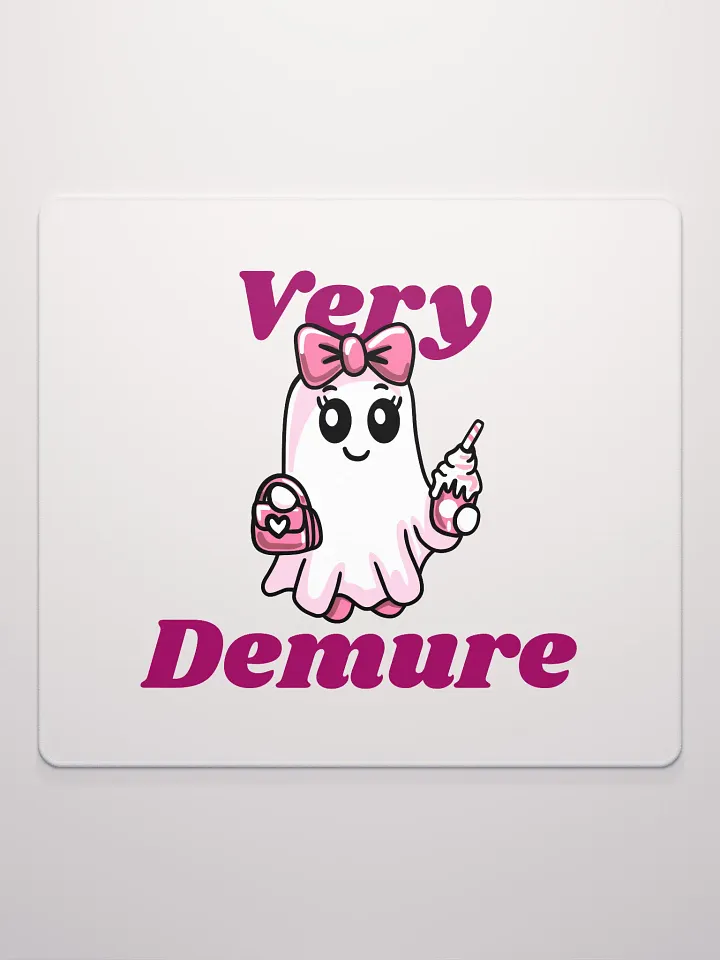 Very Demure Cute Ghost Gaming Mouse Pad product image (1)