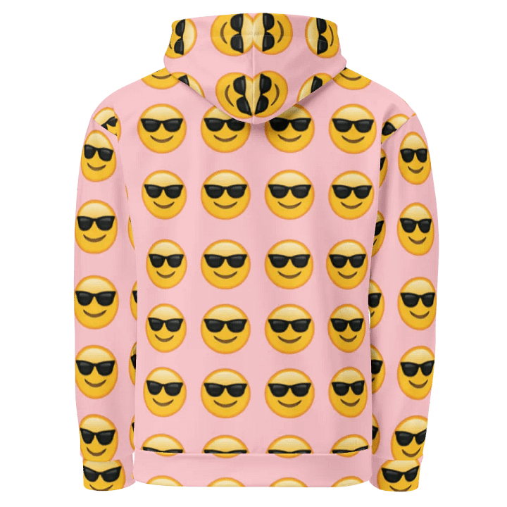 Cool Emoji - Pink - All-Over Print Recycled Unisex Hoodie product image (2)