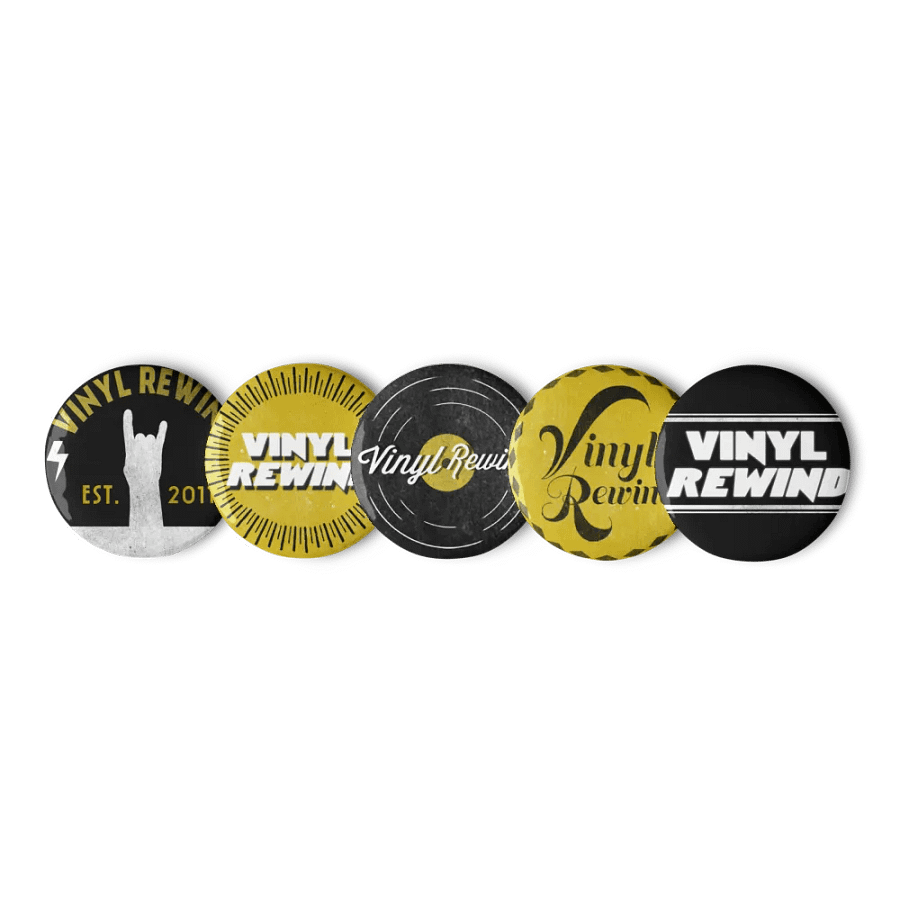 Retro Groove Pin Button Set product image (1)