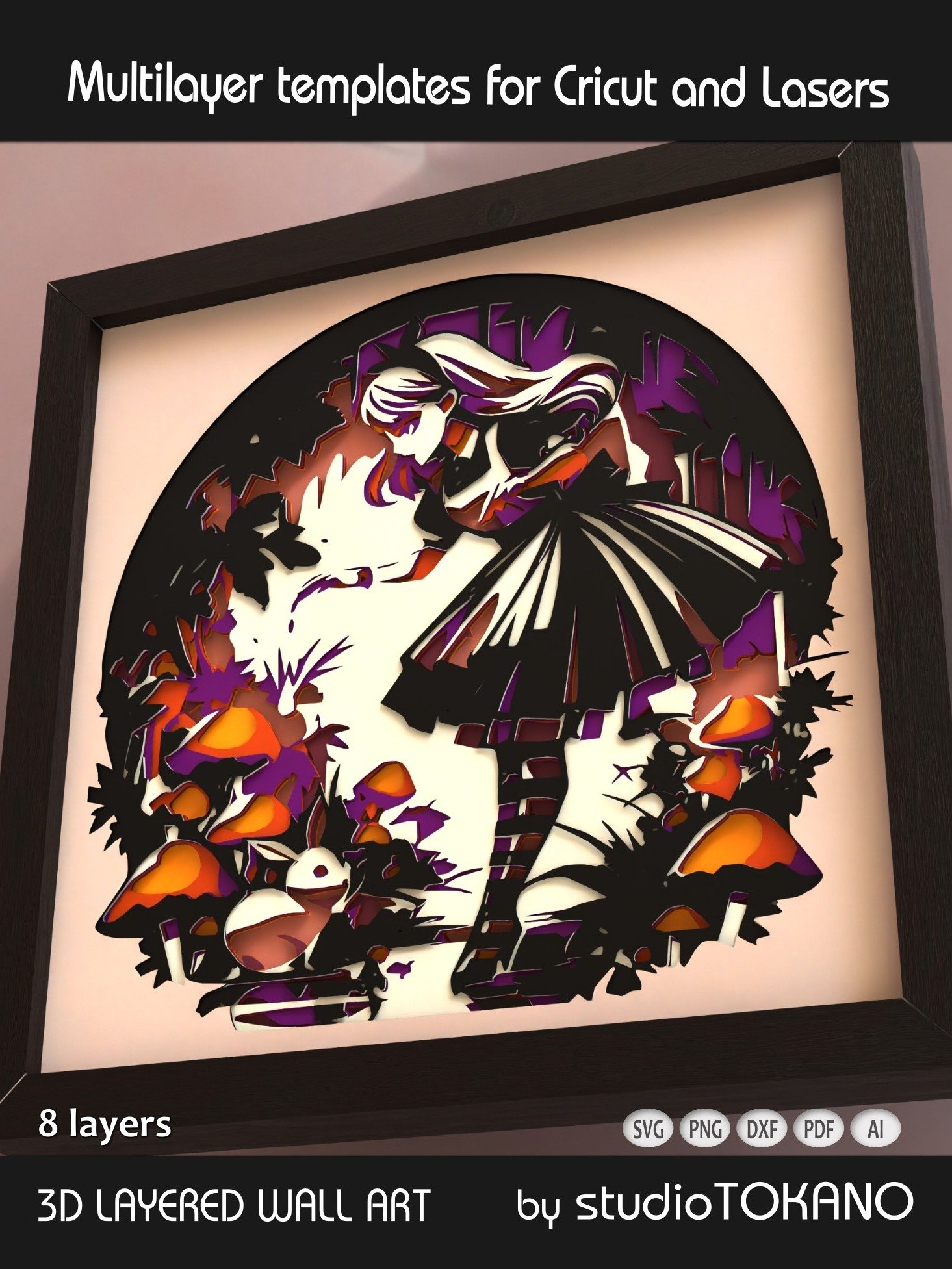 Alice in Wonderland 3D layered Shadowbox product image (4)