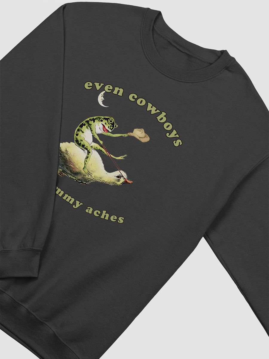 Even cowboys get tummy aches Crewneck product image (3)