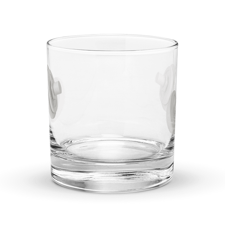 Iron Grip White Dumbbell on the Rocks Glass product image (2)