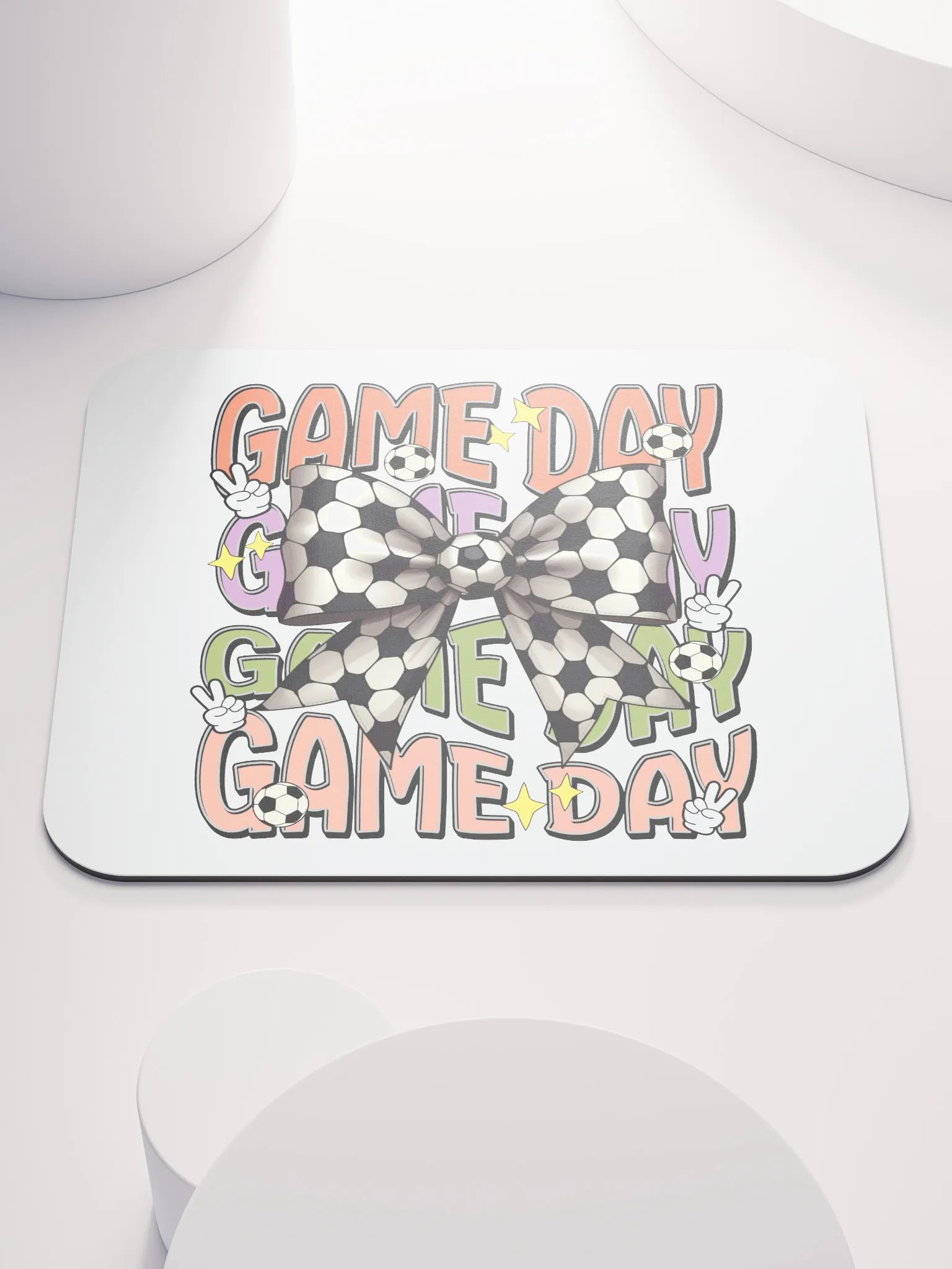 Game Day Bow Soccer Mouse Pad product image (2)