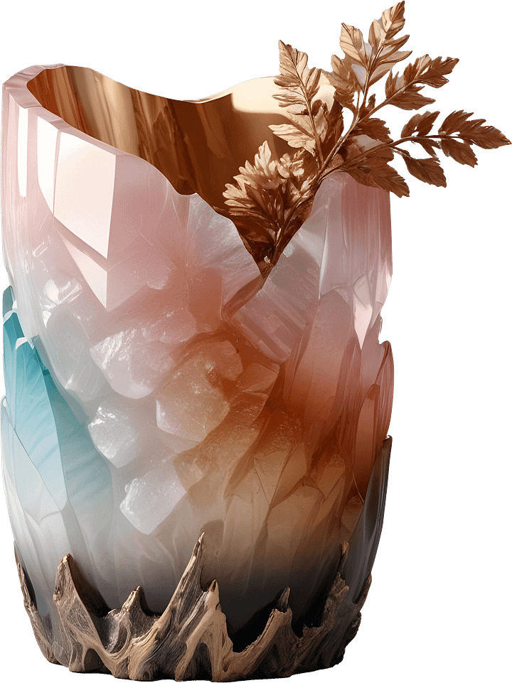 Celestial Blush – Crystal Luxe Vase PNG product image (1)