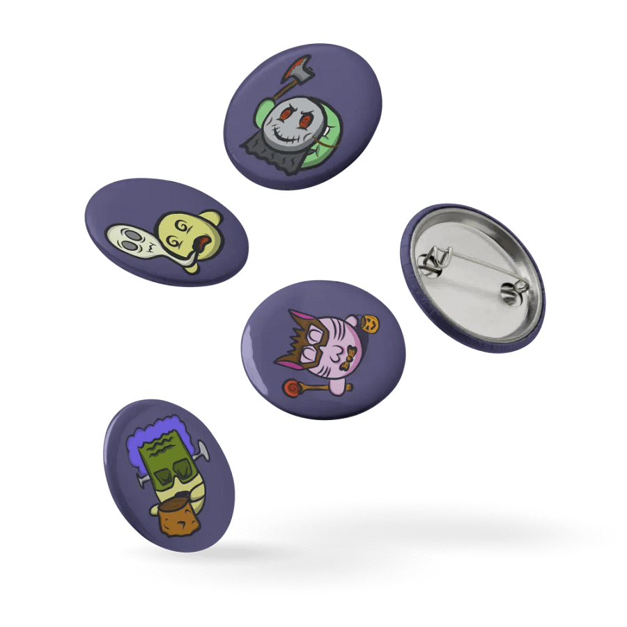 Dango Spooky Set - Pin Buttons product image (5)