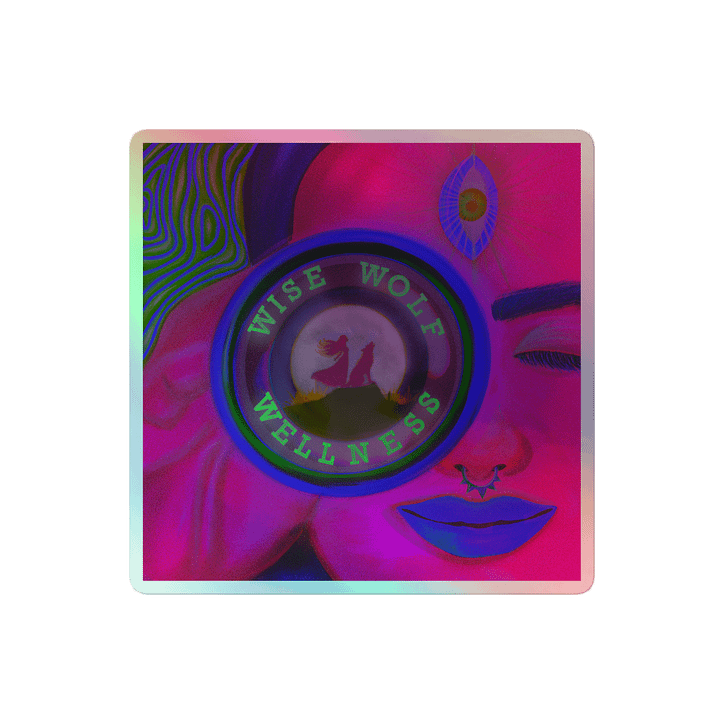 Wise Wolf Wellness Podcast Holographic Sticker Sheet product image (2)