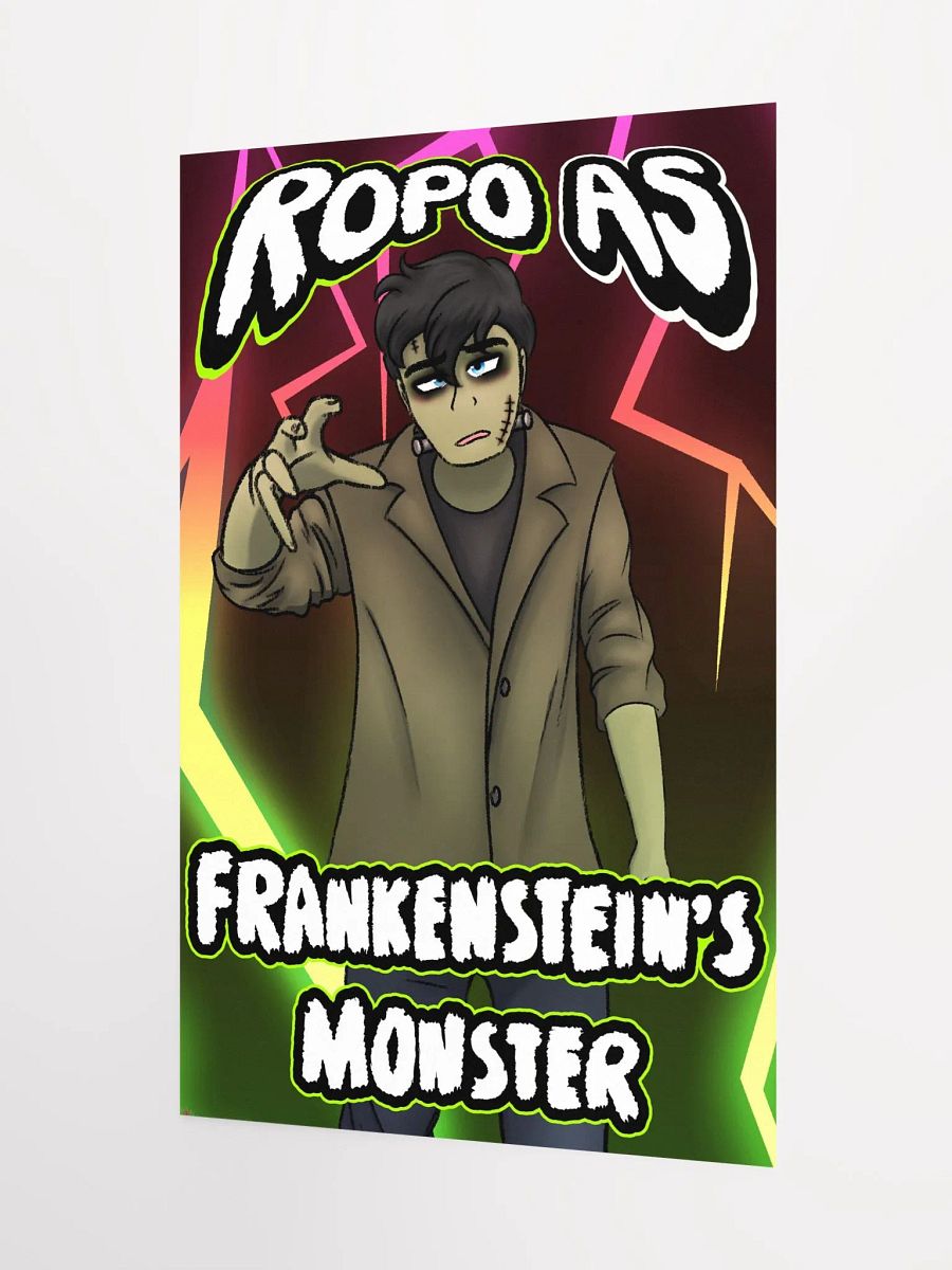 "Ropo as Frankenstein's Monster" Poster (with text) product image (3)