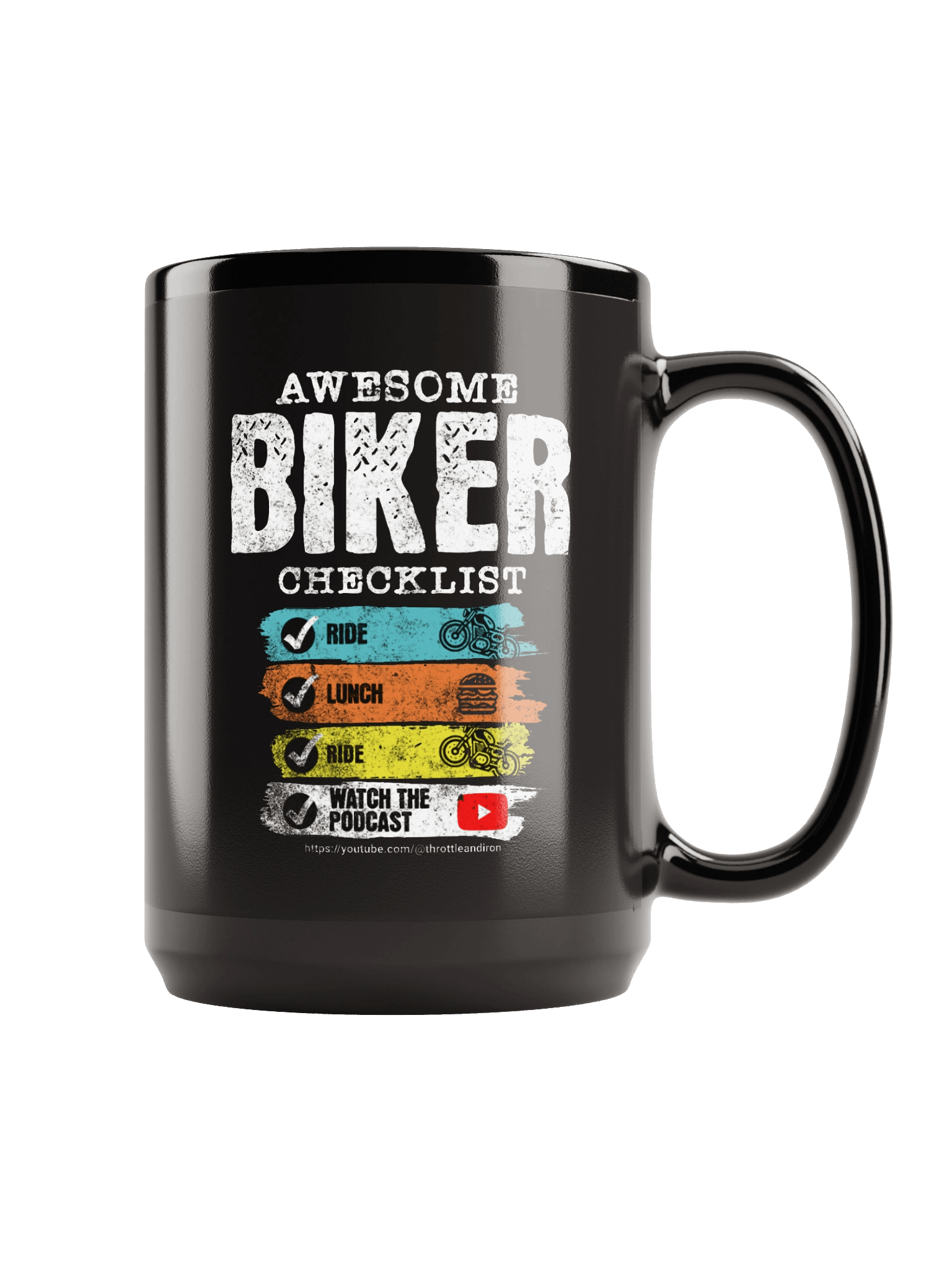 Awesome Biker Checklist — 15oz Coffee Mug product image (1)