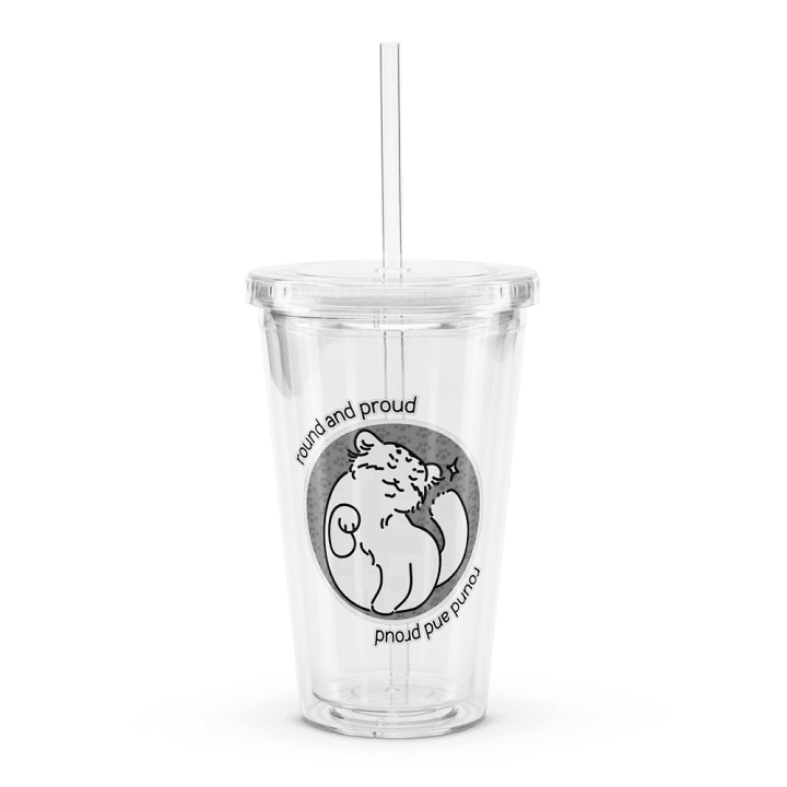 Round and Proud Manul Unlabeled Version - Transparent Cup & Straw product image (1)