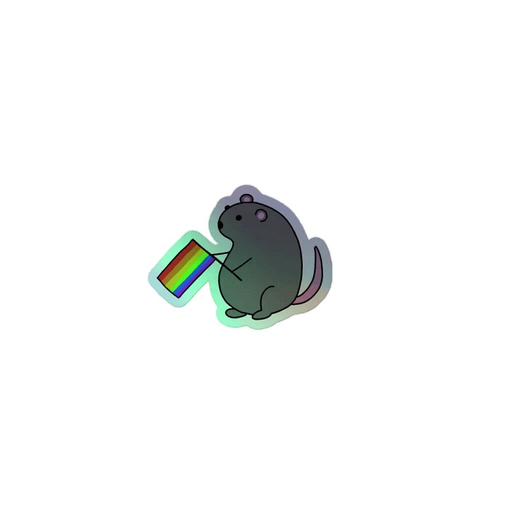 Pride Rat Holographic Sticker product image (1)