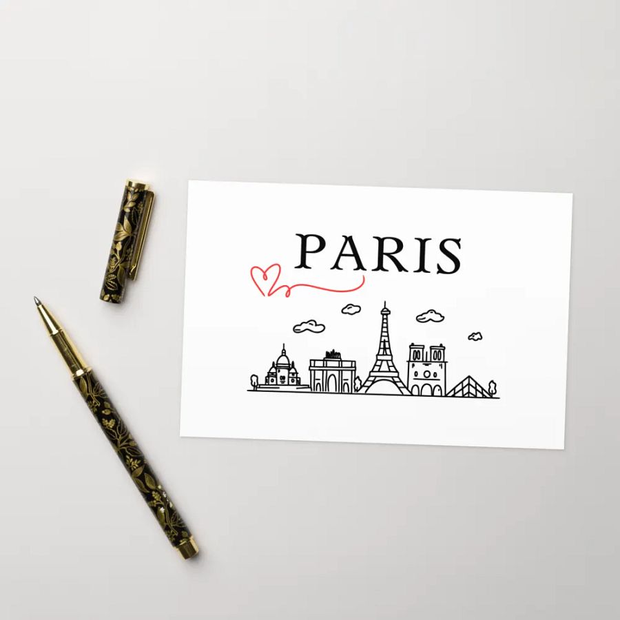 Love Paris with Monuments Greeting Card | Thank-You Note product image (6)