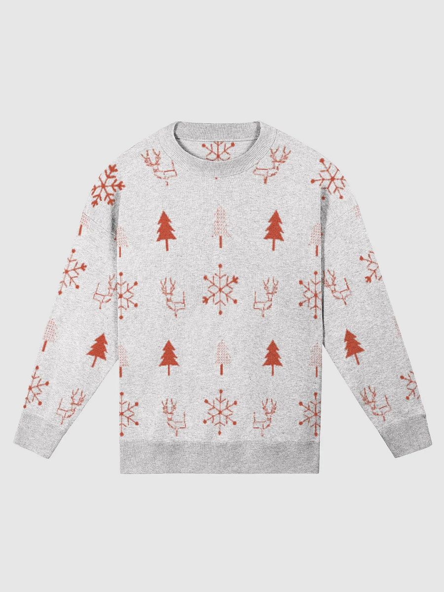 Winter Cozy Christmas Sweater | Red Tree Pattern Unisex Relaxed Fit product image (5)