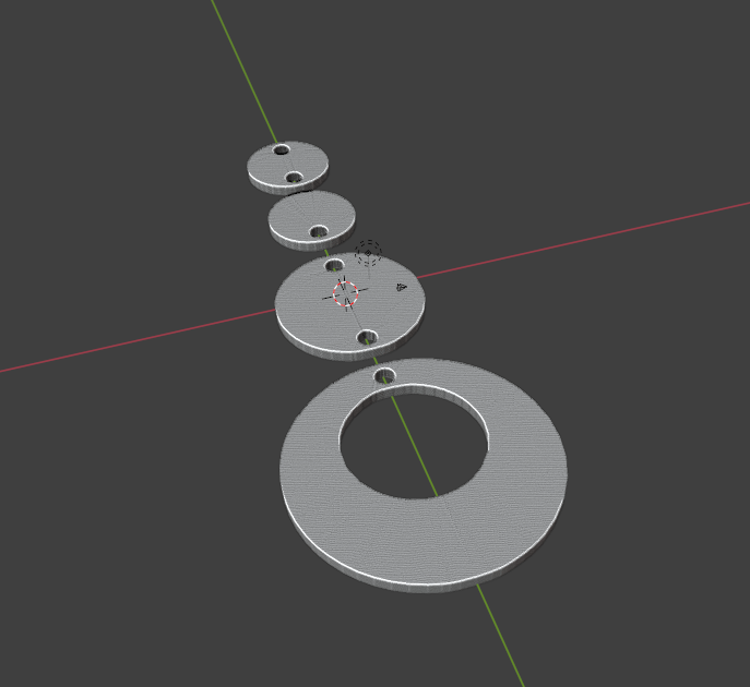 STL File - 3D printable geometric earrings, round shape product image (2)