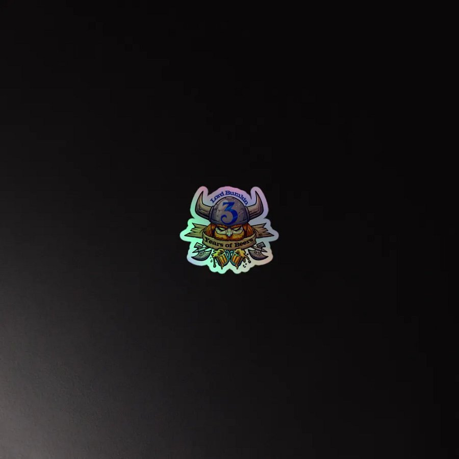3 years affiliation holographic sticker product image (4)