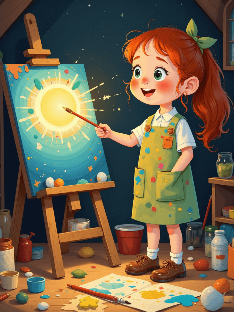 The Girl Who Painted Rainbows | Kids Story PDF | Joyful Story for Ages 3-8 | 25 Pages Art + 25 Pages Text | Instant Digital Download eBook product image (4)