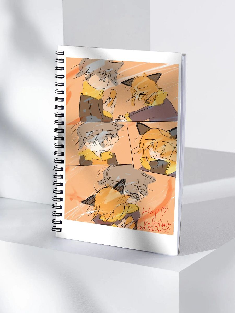 Ray and the fox Valentine's day notebook product image (4)