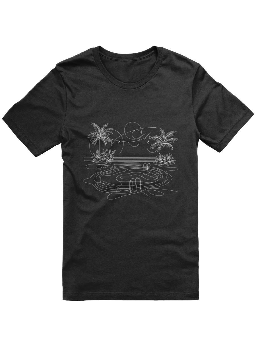Tropical Tranquility Line Art Sketch T-Shirt product image (3)