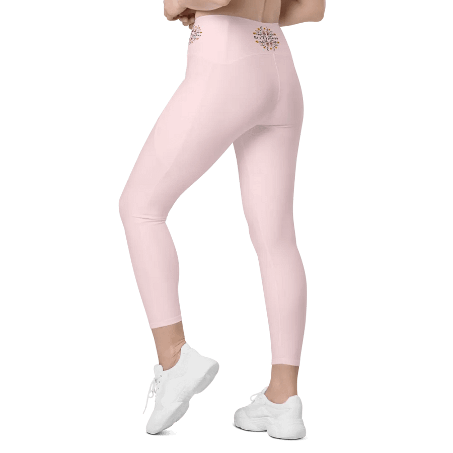 Blush Pink BlueTink Crossover Leggings: Sun-Protected & Stylish product image (7)