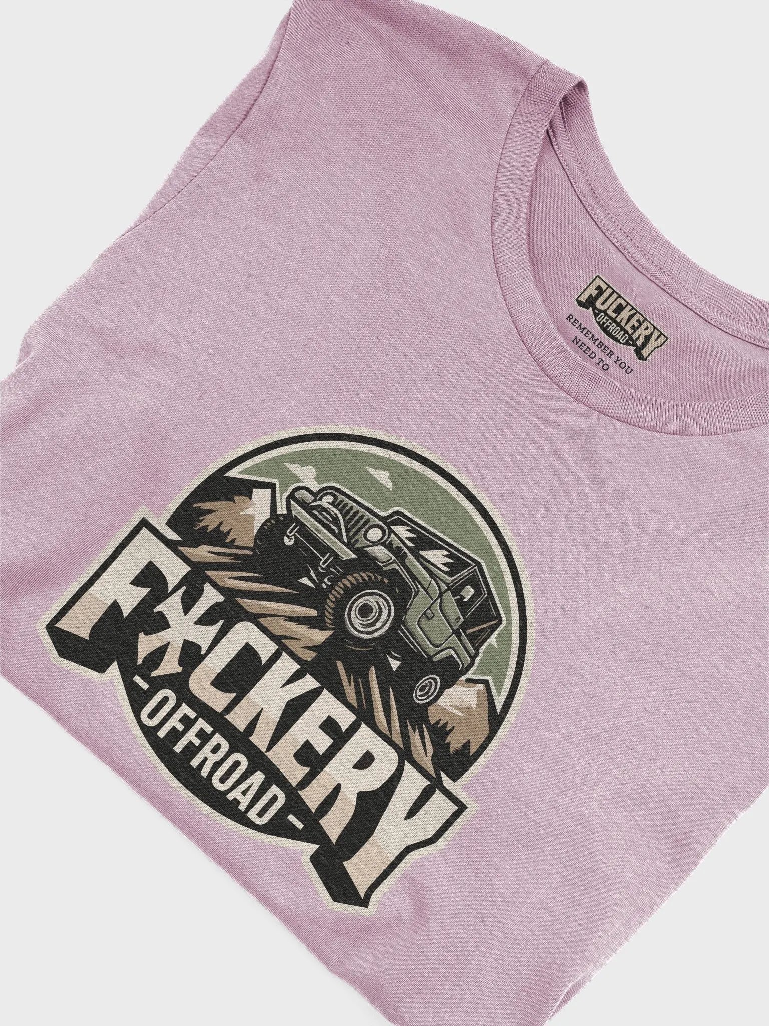 Unisex t-shirt with Fuckery Jeep Logo and Finesse Slogan (light colours) - Clean product image (49)