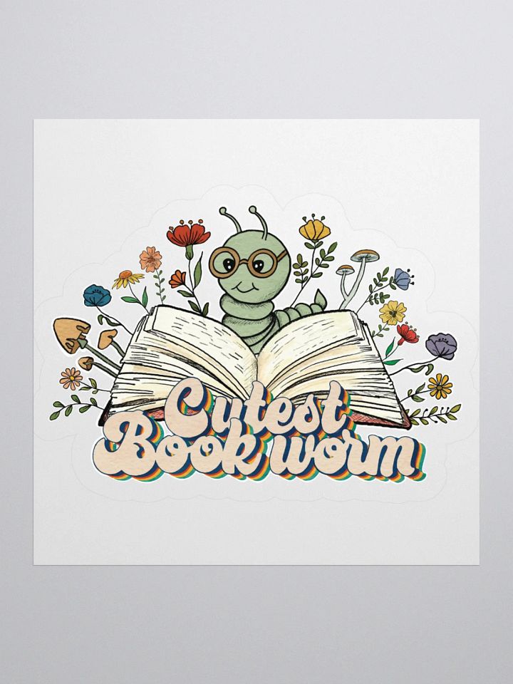 Book Worm Sticker product image (1)