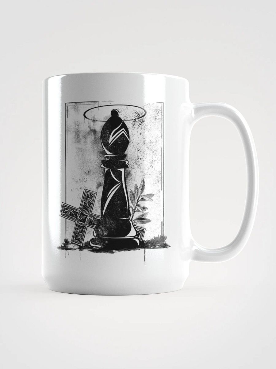 Grunge Chess: Bishop and Cross 15 oz. mug product image (1)