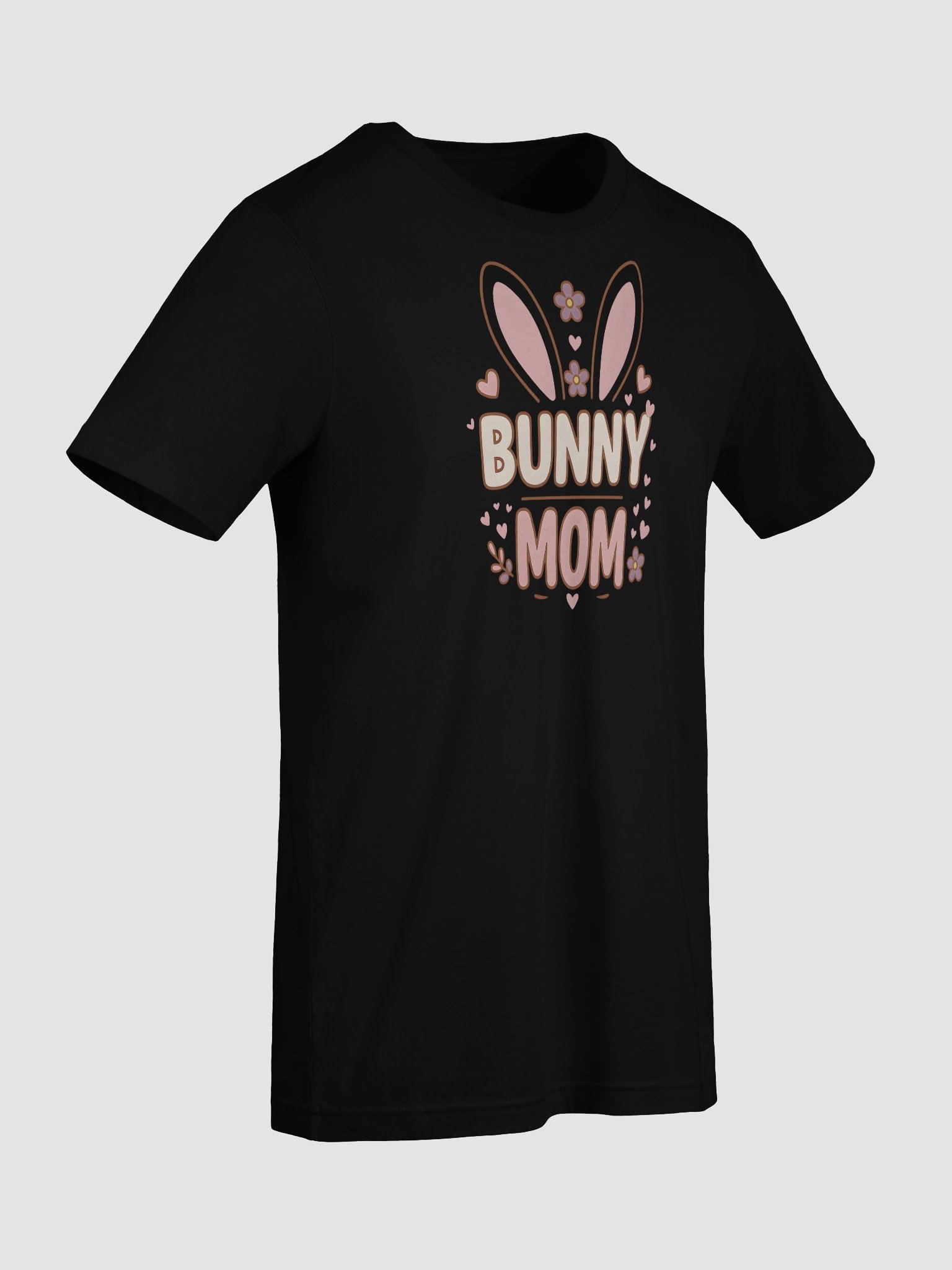 Bunny Mom T-Shirt | Cute Easter Bunny Ears Floral Design | Animal Lover Mom Shirt product image (9)