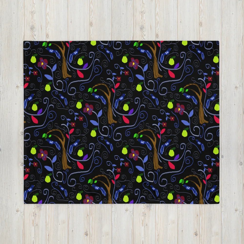 Birds and Scrolls Throw Blanket product image (16)