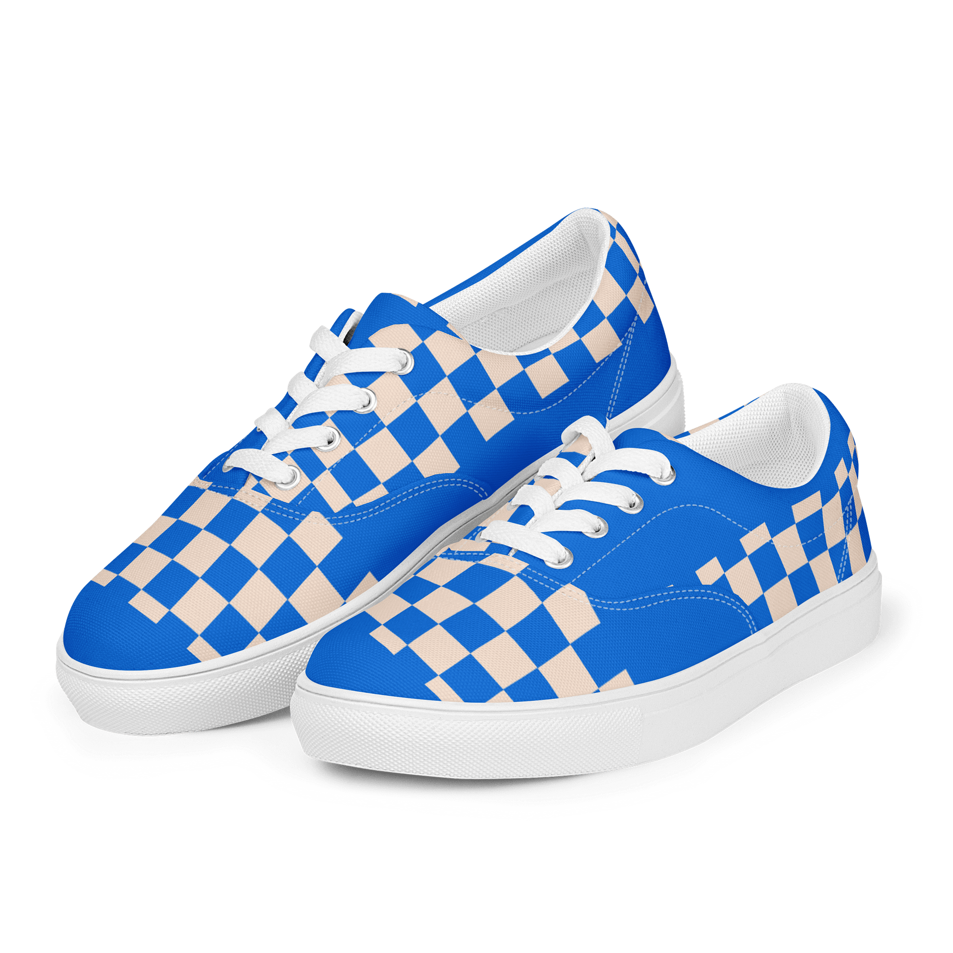 Checkered Blues Men's Canvas Shoes product image (3)