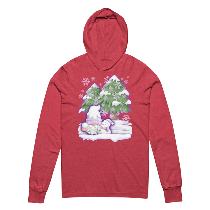 Whimsical Winter Gnome hooded tee product image (2)