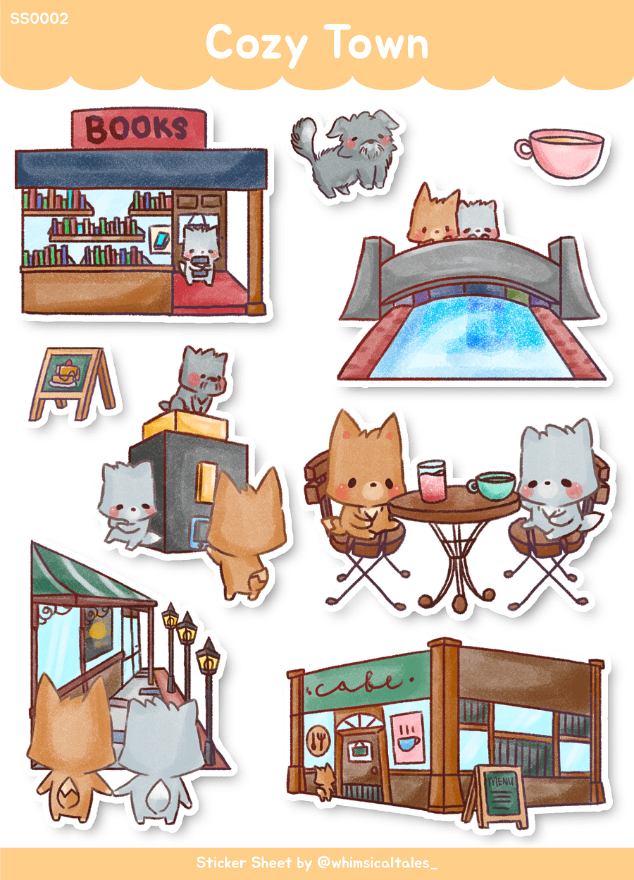 Cozy Town | Sticker Sheet product image (1)