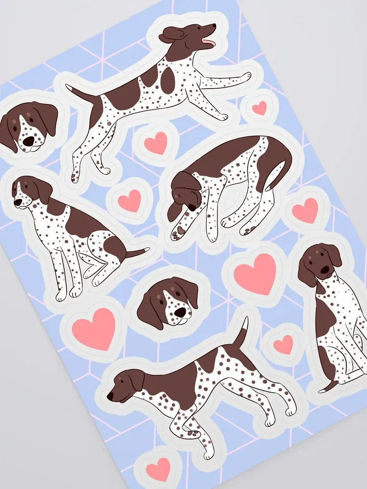 German Shorthaired Pointer Love - Kiss Cut Sticker Sheet product image (2)