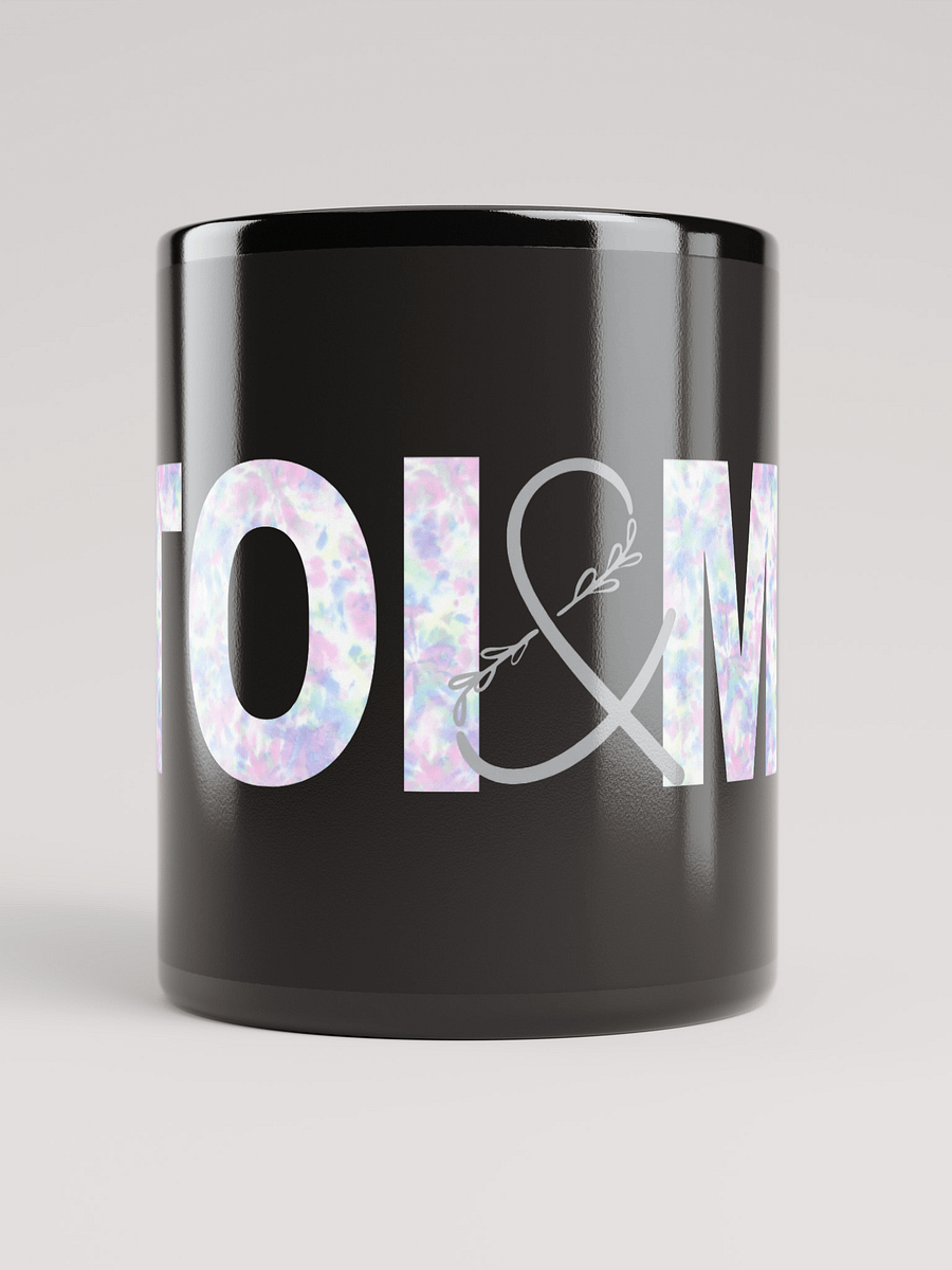 Mug Noir Toi et Moi - Décor Jardin Pastel - Cadeau couple product image (5)