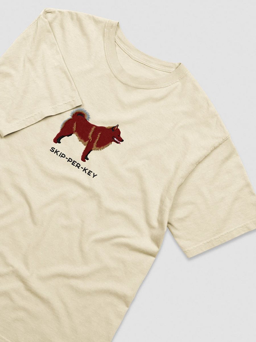 Skip-Per-Key T-Shirt(Embroidered) of a Schipperke(Chocolate) product image (35)