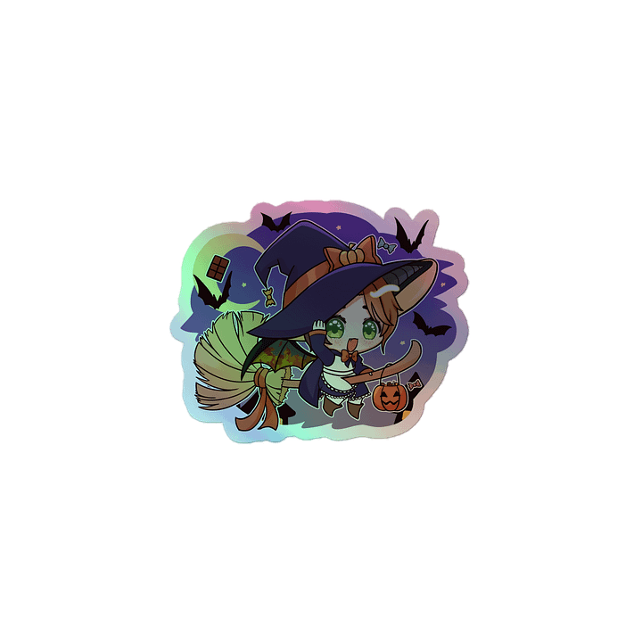 Witchy Mori sticker...but holo! product image (1)