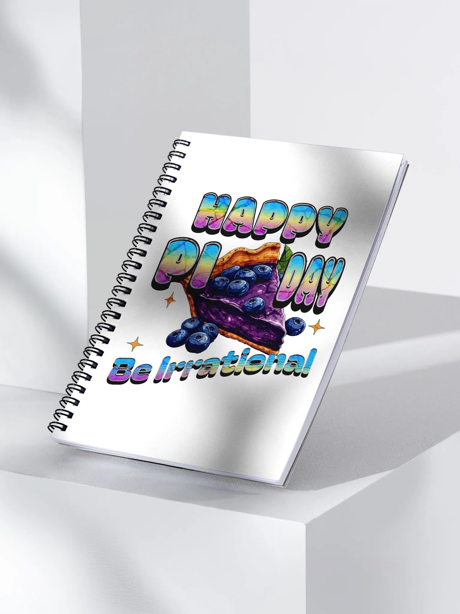 Happy Pi Day Be Irrational Rainbow Delight Spiral Notebook product image (3)