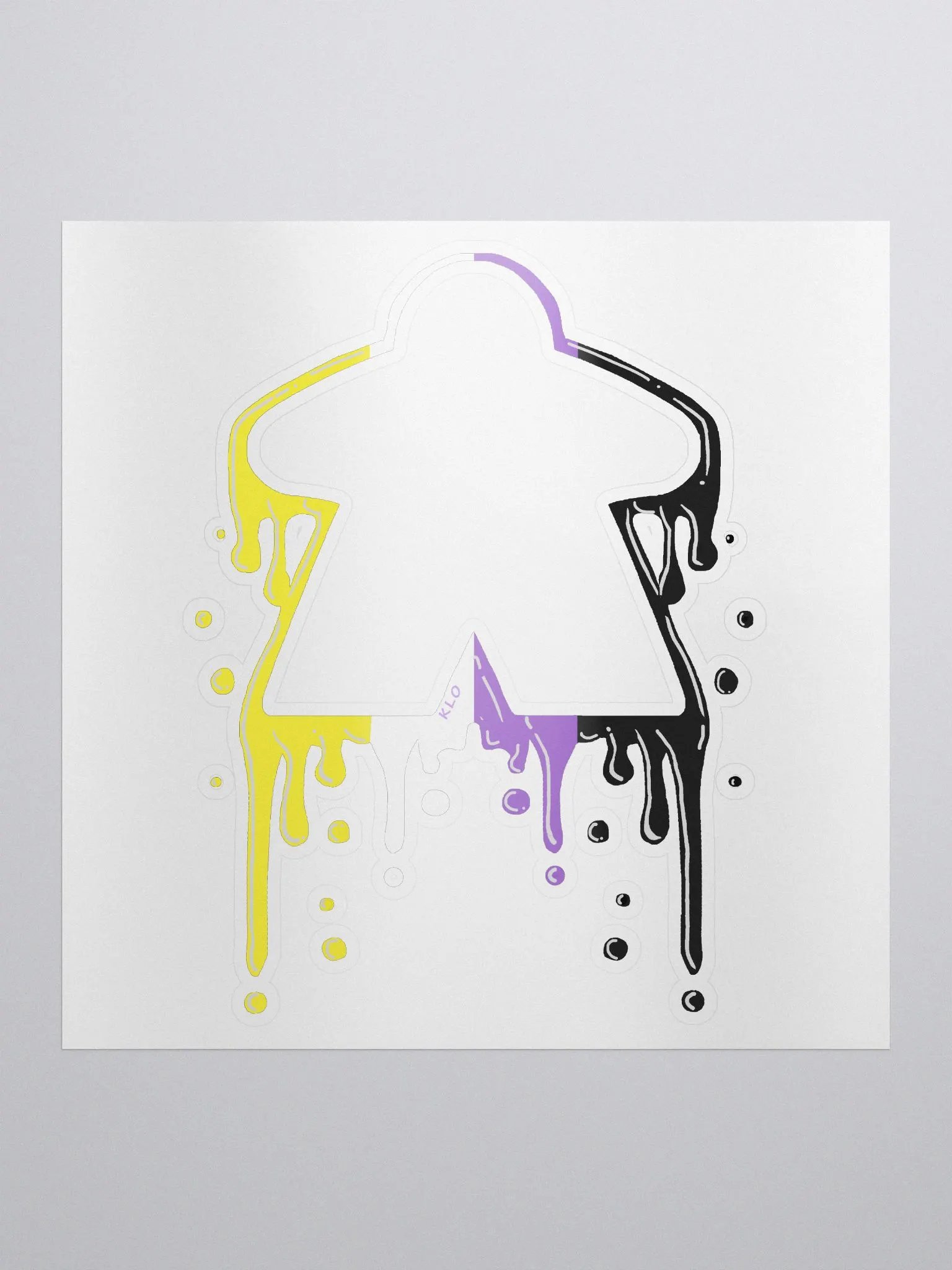 Drippy Non-Binary Pride Sticker product image (1)