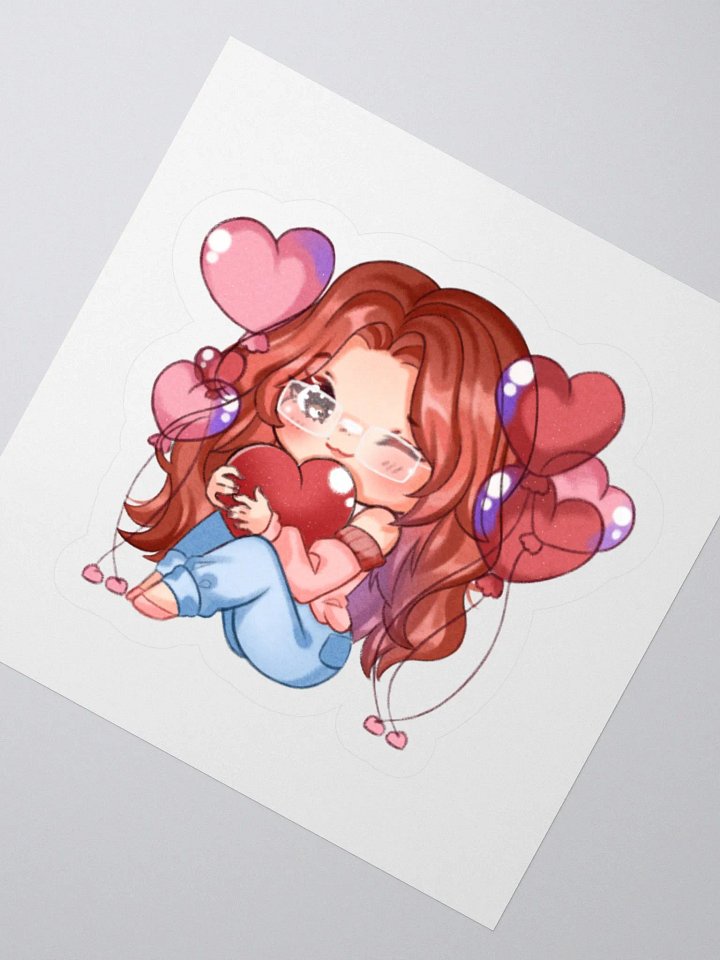 Lovely Lay with Hearts Sticker product image (2)