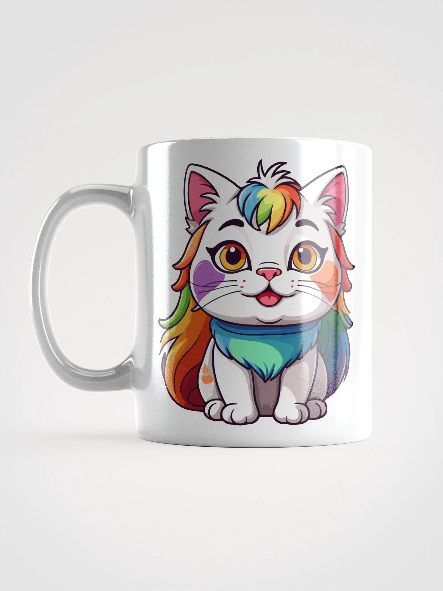 Cute Rainbow Color Cat 6 , Mug product image (11)