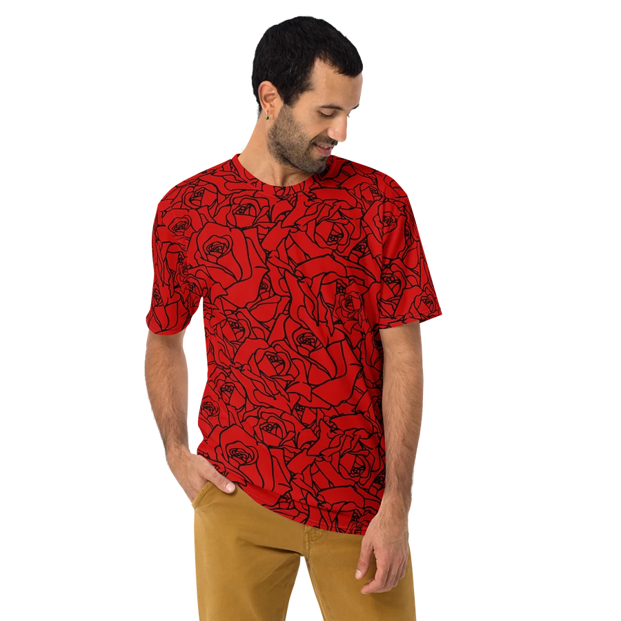 Loads of Roses · red-black crew neck t-shirt product image (1)