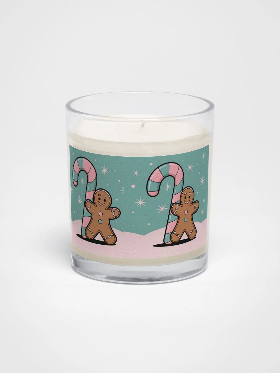 Festive Candy Cane and Gingerbread Man Soy Wax Candle product image (1)