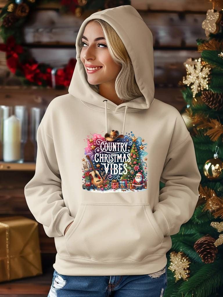 Country Christmas Vibes Graphic Hoodie product image (21)
