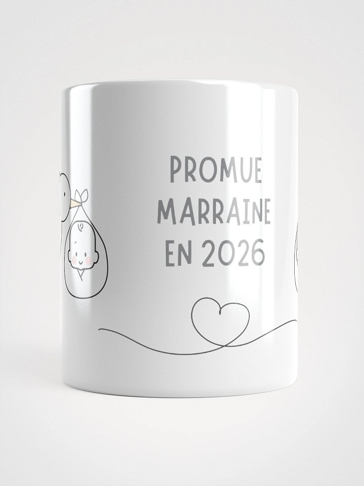 Mug Blanc - Promue Marraine en 2026 - Cigogne Annonce Naissance - Cadeau Original product image (1)