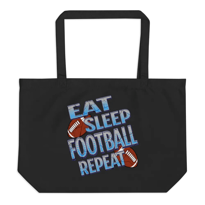 Eat Sleep Football Repeat Groove Organic Tote Bag product image (1)