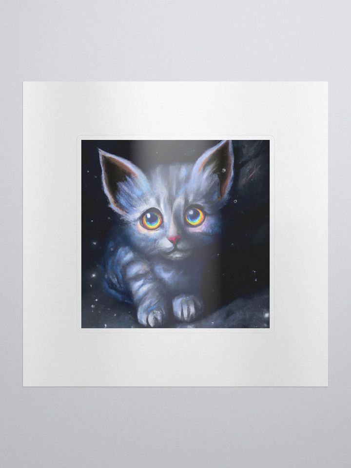 Cute Galactic Kitty Delta Sticker product image (1)