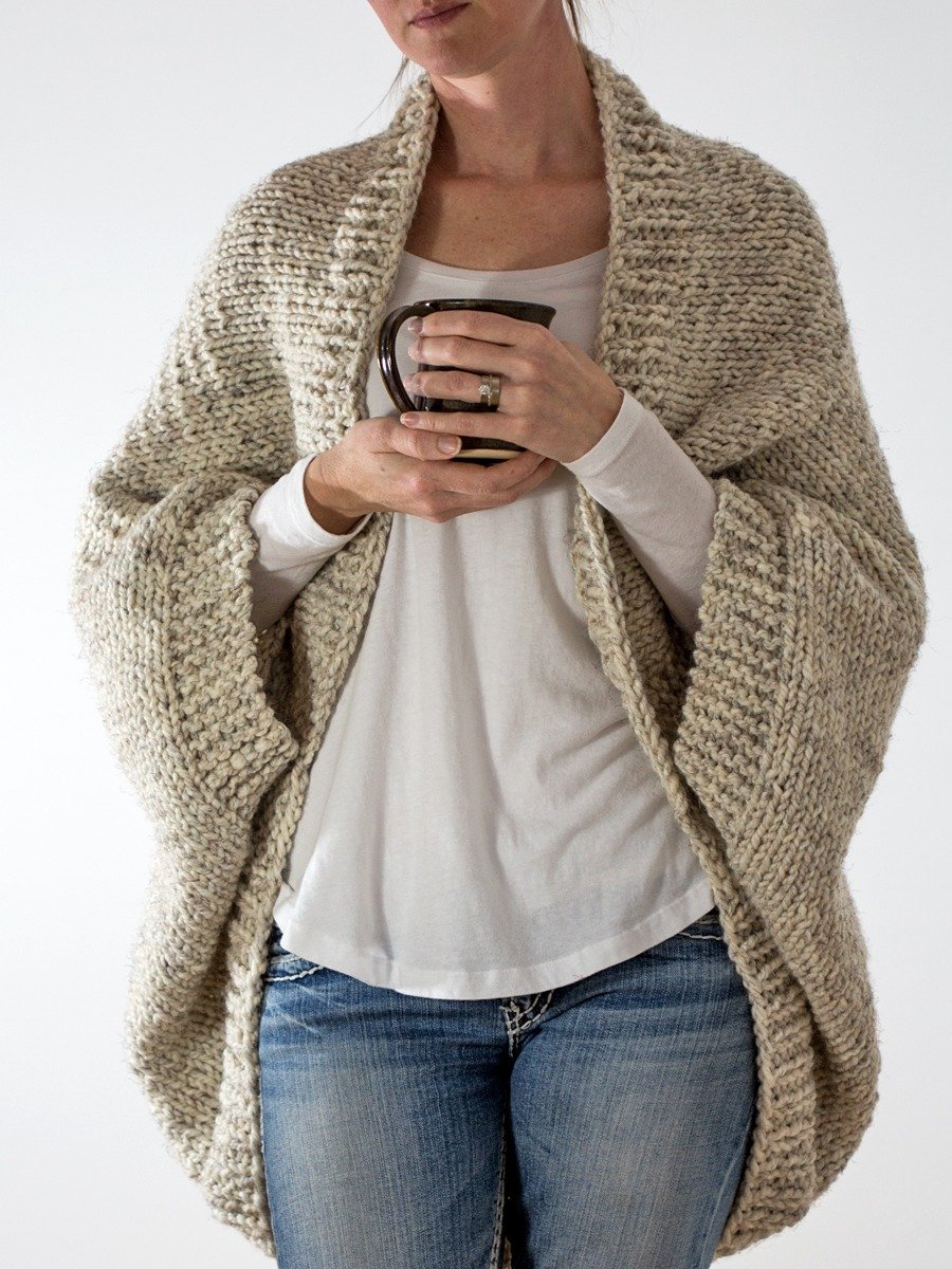 Oversized Scoop Shrug Knitting Pattern - Decisiveness product image (1)