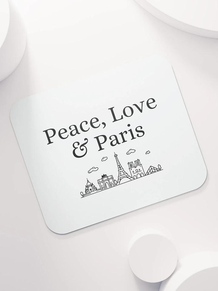 Peace, Love and Paris with Monuments Mouse Pad product image (1)