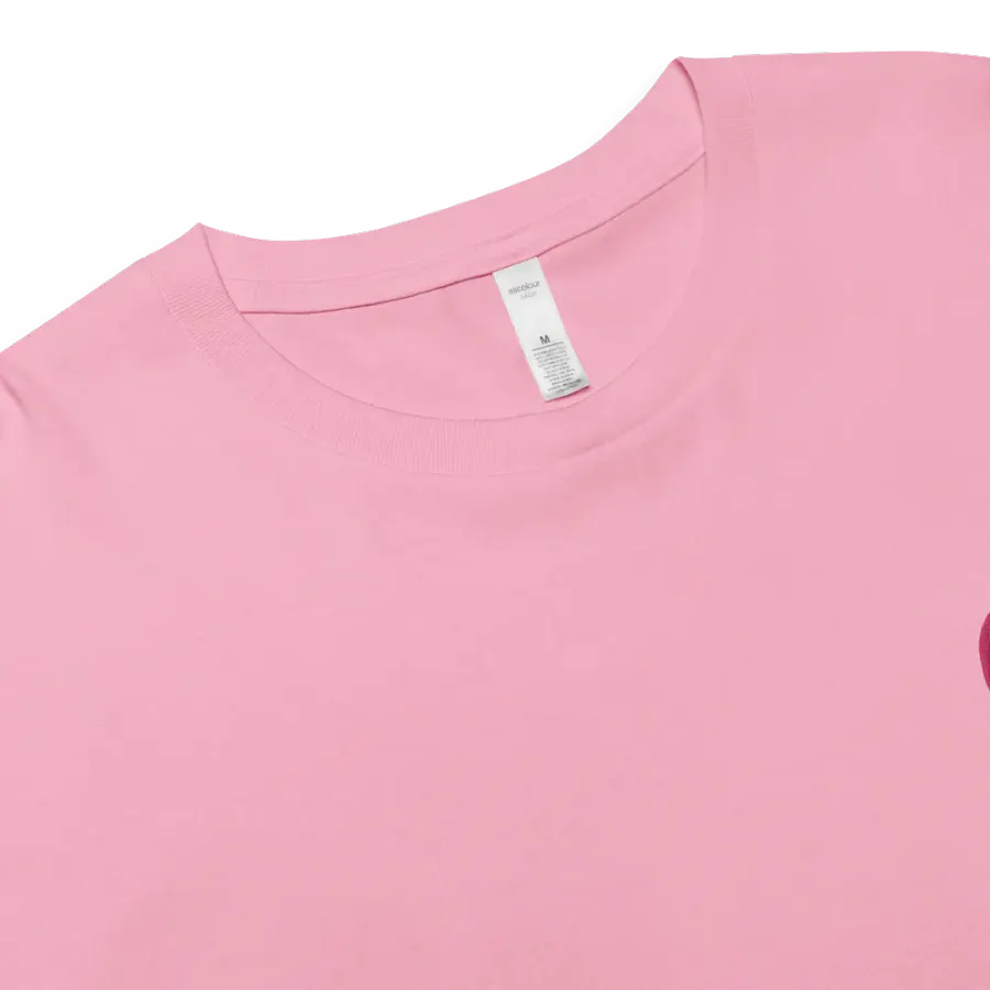 EXCLAIMING MENTALLY (L.C. pink) embroidered cotton crop top product image (9)