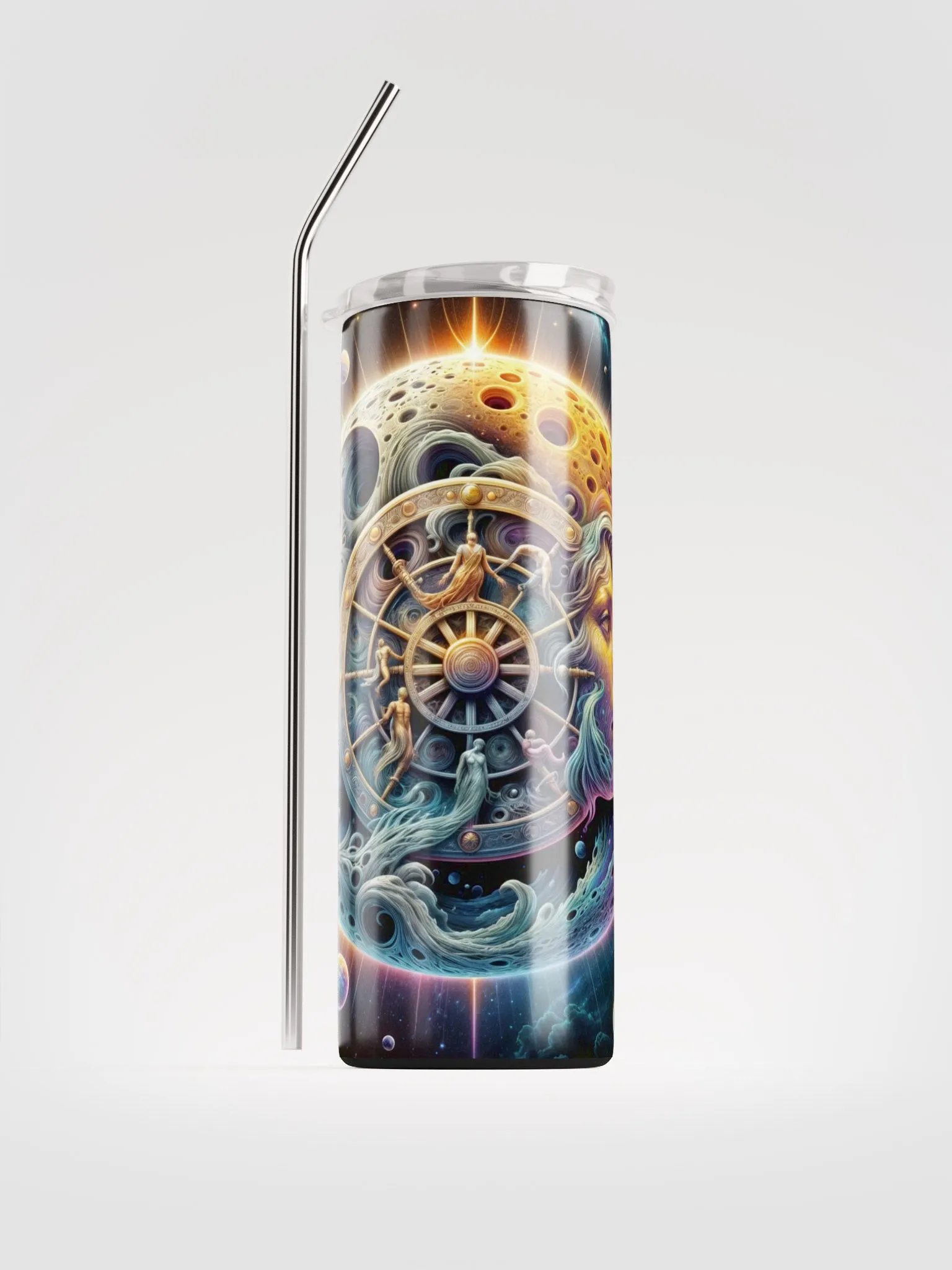 Stainless Steel Tumbler: Cosmic Face of the Moon product image (1)