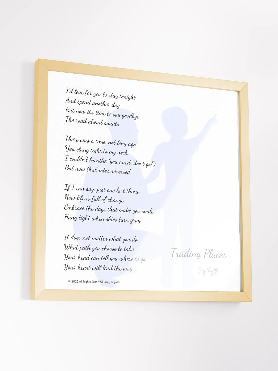 "Trading Places" - a Poem by Greg Payette (father-son version) product image (42)