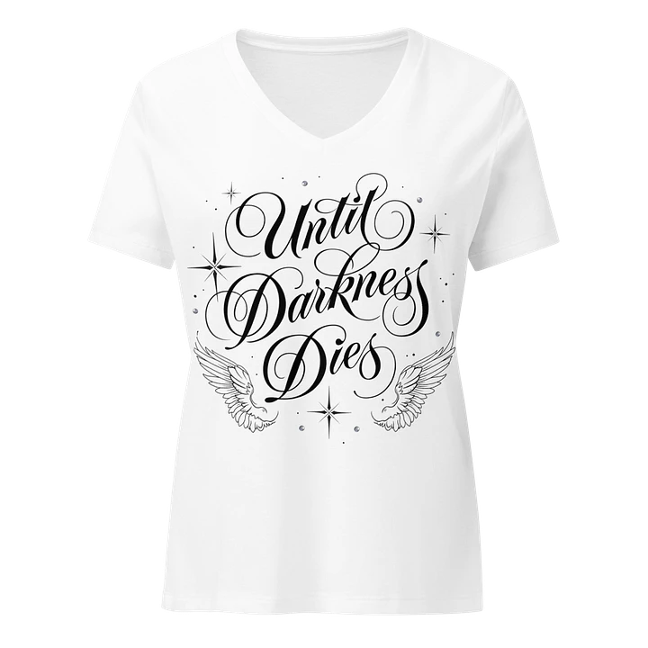 Until Darkness Dies (wings design) Bella+Canvas Women's Relaxed V-Neck T-Shirt product image (1)